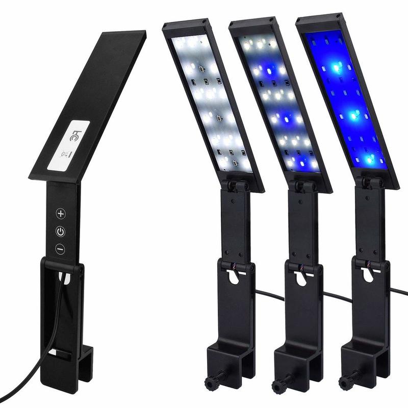 Clip-on Hi Lumen Dimmable Aquarium Led Lighting with Touch Control for Saltwater Marine Reef Freshwater Fish Tank Aquatic Plants