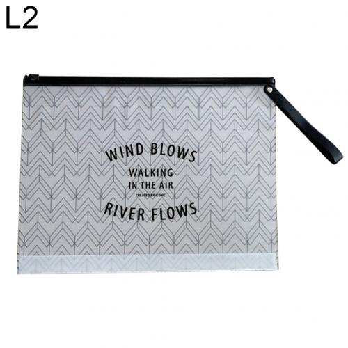 Tragbare PVC Wasserdicht transparent Druck machen-hoch Tasche Schreibwaren Lagerung Beutel: L2