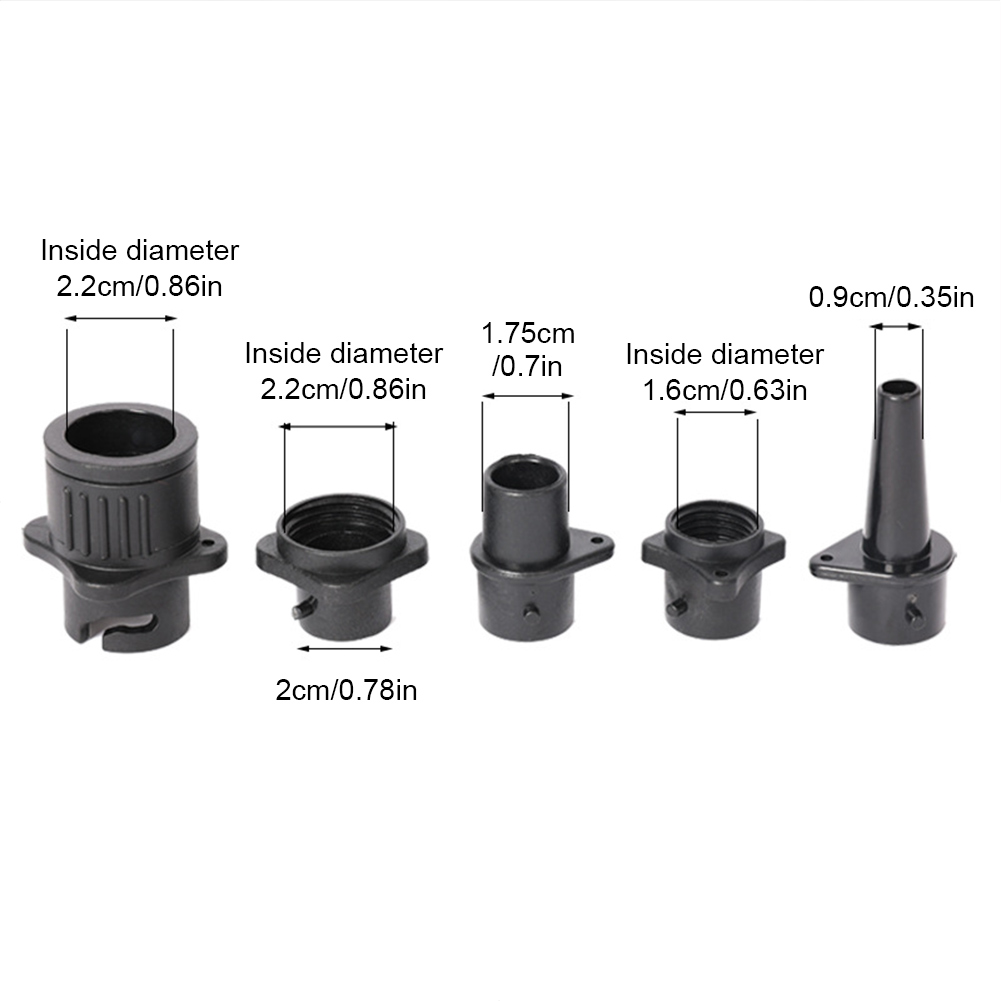 5-in-1-Luftventil-Adapter-Set, Kompressor-Ventil-Adapter für SUP-Board, Schlauchboot, Pumpenadapter, Reifenkompressor-Konverter: Default Title