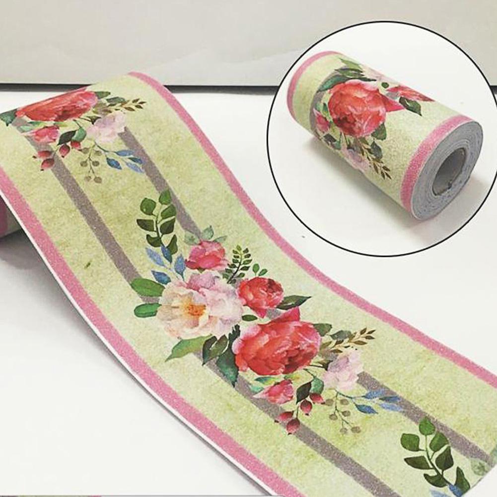 10m pvc vandtæt taljelinje træ marmor selvklæbende fodliste tapet stue indretning vinyl kant vægklistermærker: 10cm x10m 011