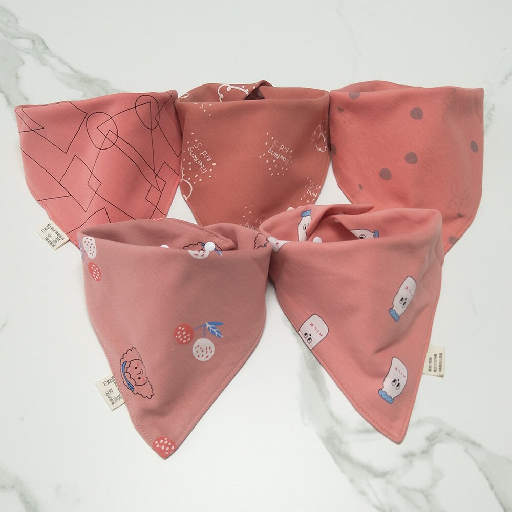 5pcs/lot Baby Bibs for Boy Girl Bandana Bib Burp Cloth Cute Triangle Cotton Baby Scarf Meal Collar Burp Infant Accessories: 8