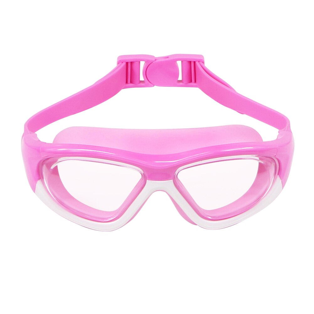 Kleurrijke Verstelbare Kinderen Kids Zwemmen Bril Brillen Waterdichte Hd Siliconen Schild Zwembril Hd Anti-Fog Brillen: Pink