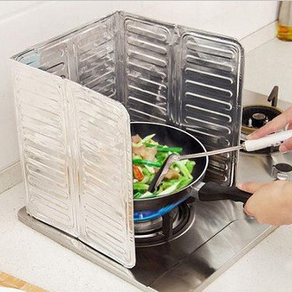 Keuken Olie Aluminiumfolie Plaat Gasfornuis Olie Ploetert Schermen Keuken Gereedschap Koken Isoleren Splash Proof Stootplaat: h03