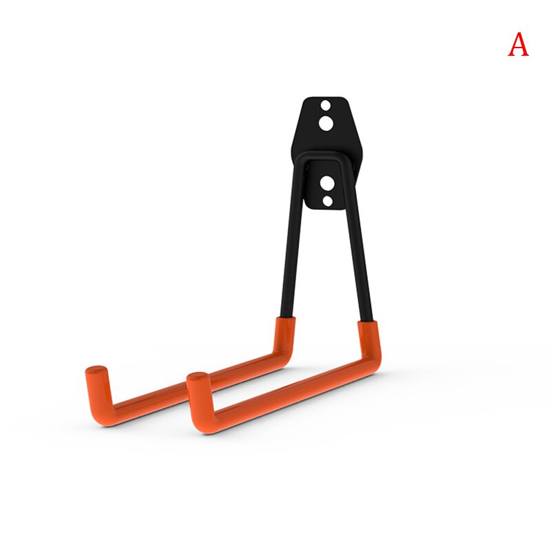 Orange Steel Garage Storage Utility Double Hooks Warehouse Balcony Metal Garden Wall Organizer Hanger 1pc: A