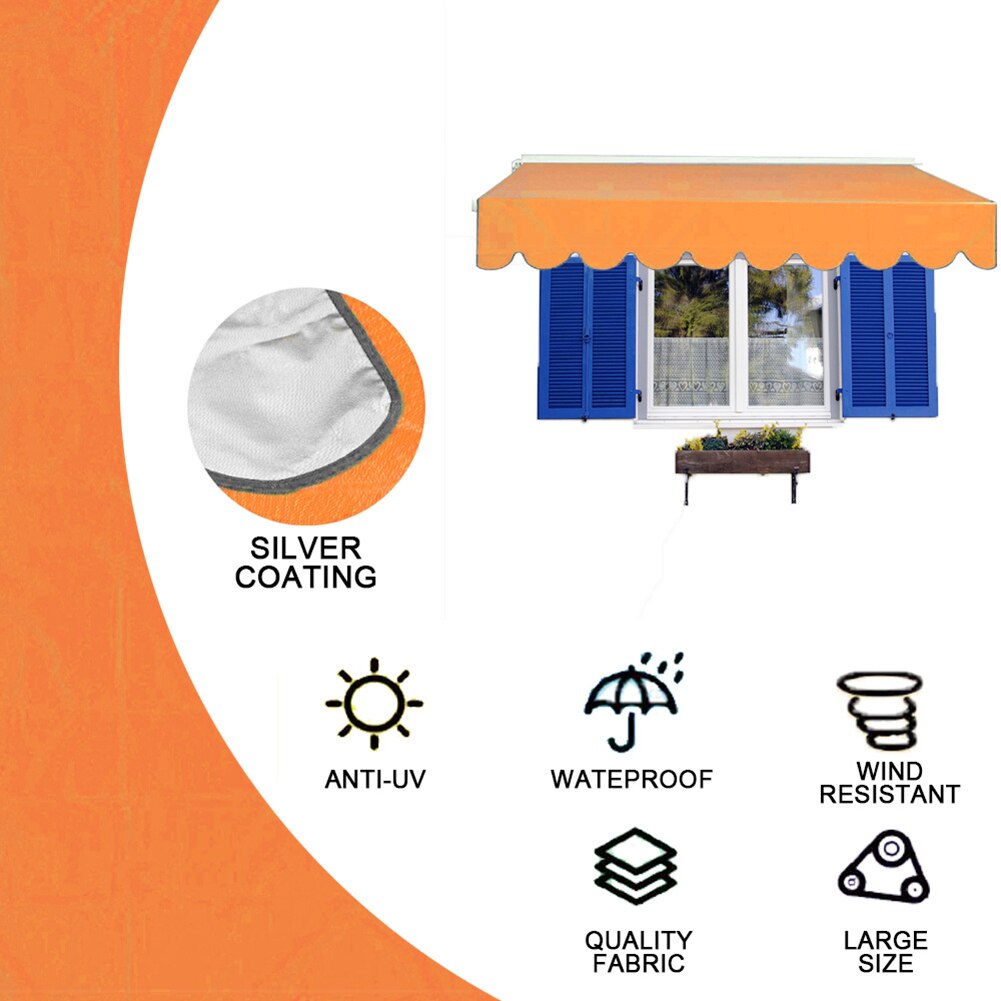 Patio Sun Shade Sail Canopy Waterproof Patio Awning Exterior Sunshade Canopy Window Canopy Sun Shade Shelter Cover