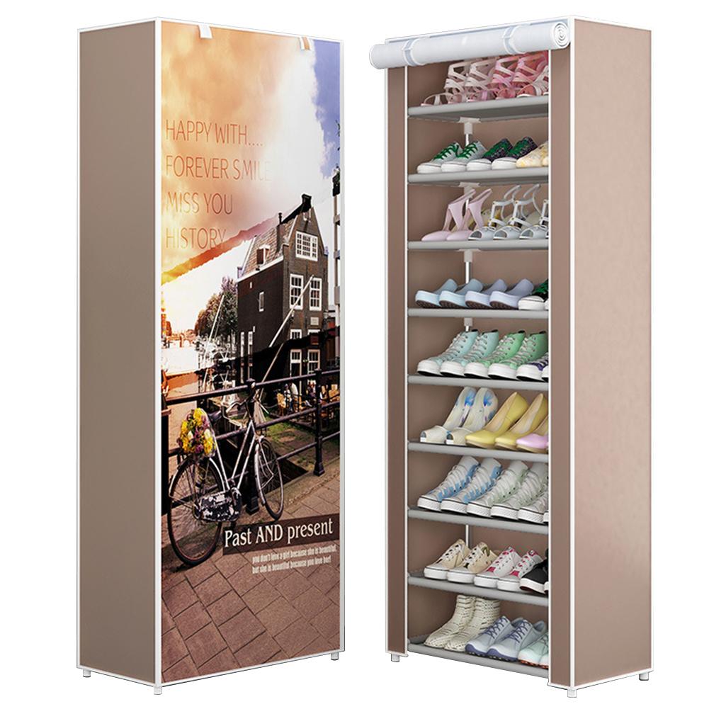 9 lagen Schoenenrek Huishouden Stofdicht Opslagruimte Kleine Schoenen Plank Thuis Woonkamer Organizer Accessoires Schoenenrek: A