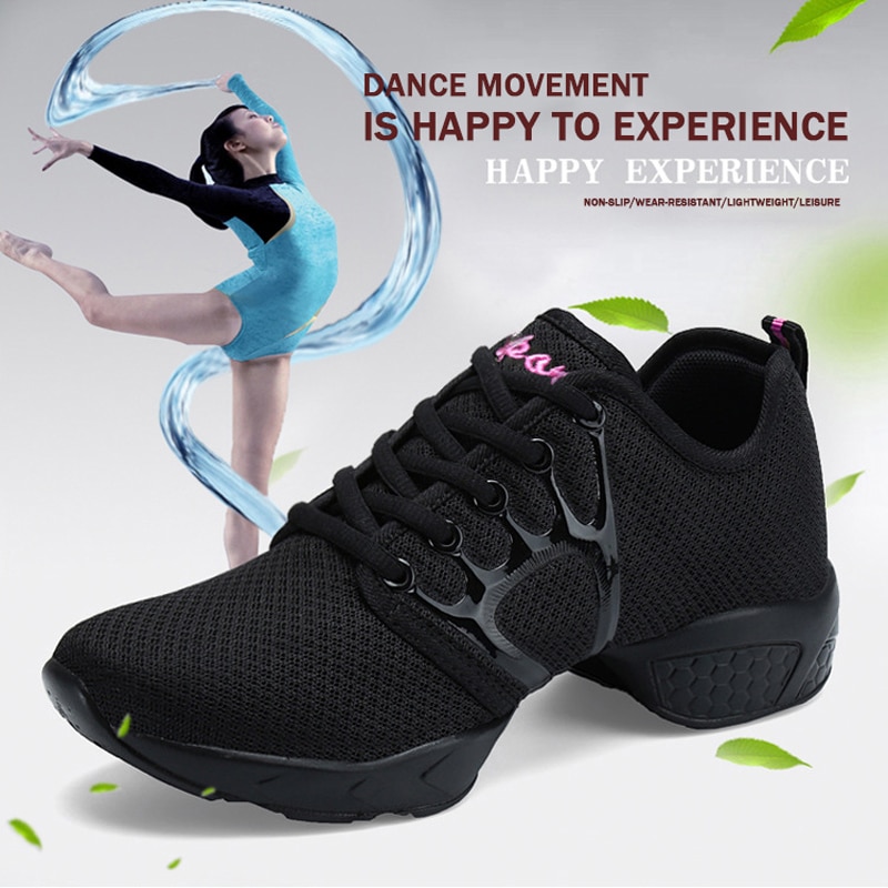 Zapatos de baile para niña, zapatillas deportivas con suela exterior blanda para mujer, zapatos de práctica moderna Zapatos de Baile de Jazz, zapatillas de deporte de plataforma de talla grande 41,