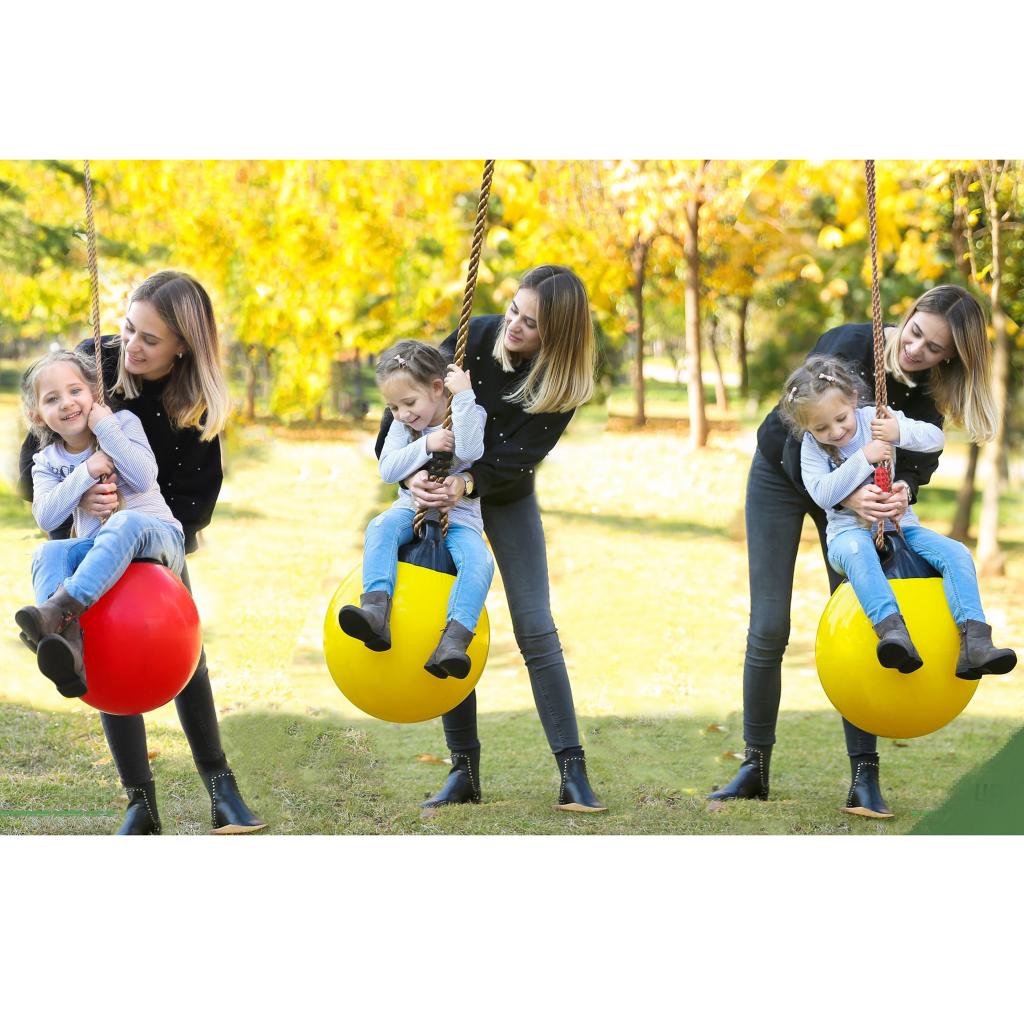 Ball Swing Seat w/ Heavy Duty Rope for Backyard Toys Set Accessories