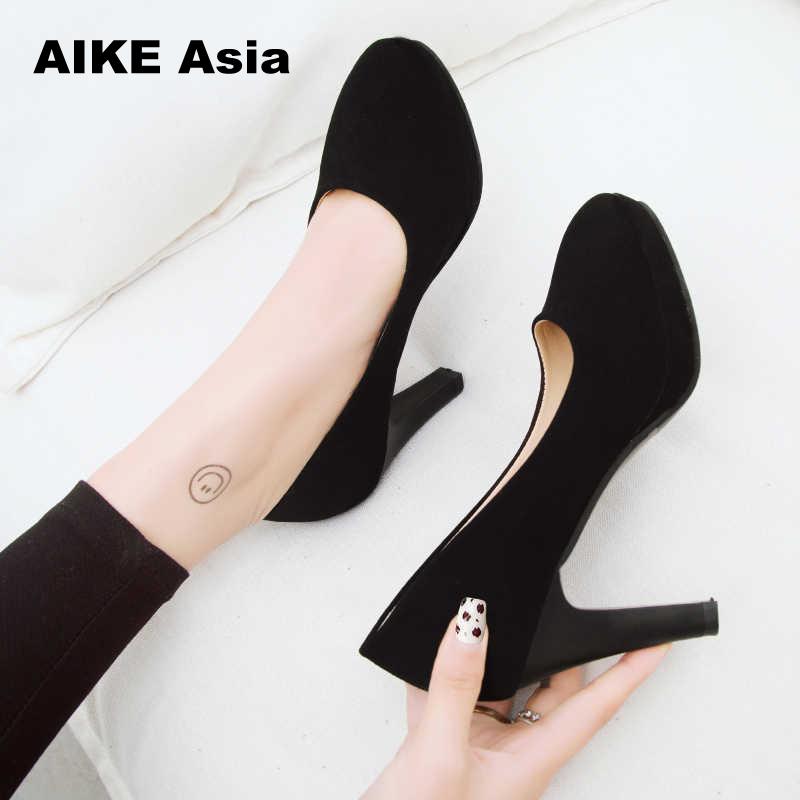 woman Pumps autumn thick heel shoes ol high-heeled shoes female the trend of ultra high heels female shoes