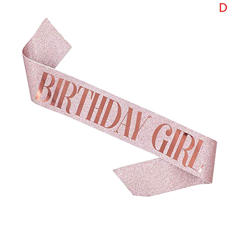 Ceinture en Satin pour anniversaire de 21 ans, fournitures de fête pour reine et fille, décoration d'anniversaire: D
