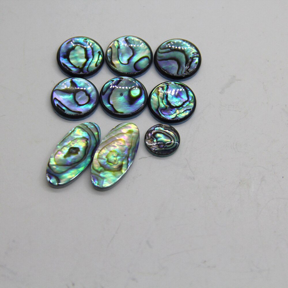9pcs Saxophone Real Mother of Pearl Key Buttons Inlays Saxophone clasp Color clasp saxophone repair accessories: Abalone shell 1set
