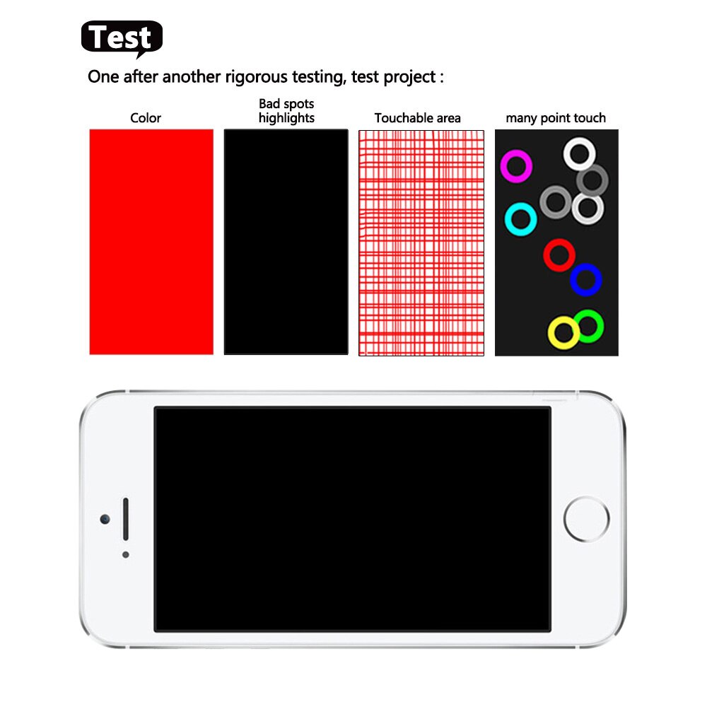 Pantalla AAA para iPhone 4, 4S, 5, 5c, 5s, montaje de digitalizador táctil, piezas de reparación con película templada + herramientas