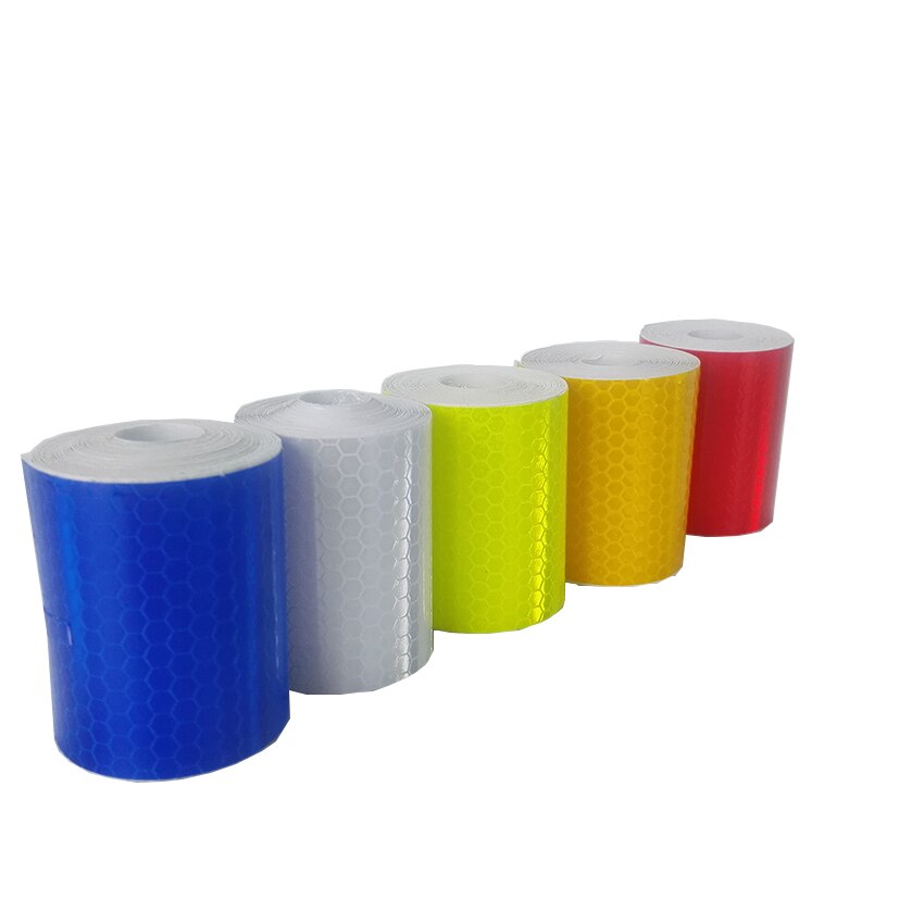 Cinta adhesiva reflectante de de seguridad, 5cm x 3m, cinta de advertencia autoadhesiva para coche, película reflectante para motocicleta, 5 colores