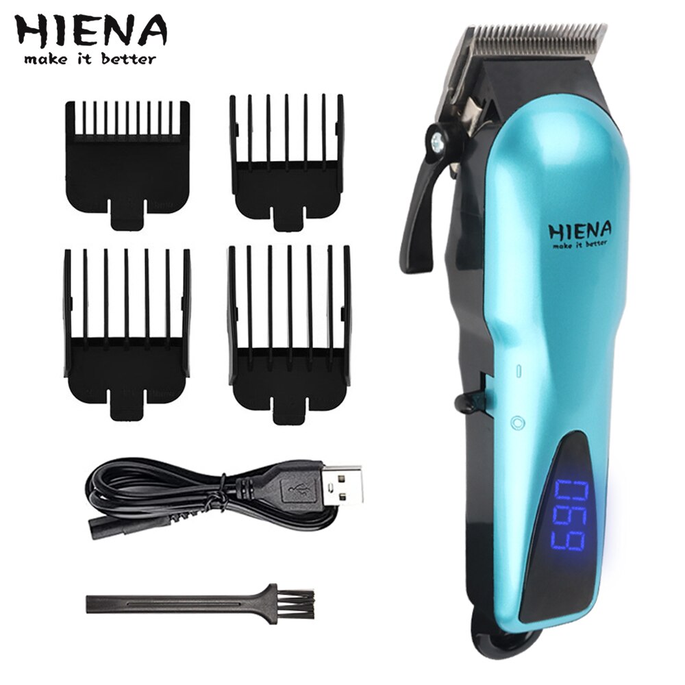 HIENA – tondeuse à cheveux professionnelle pour hommes, appareil électrique avec écran LCD