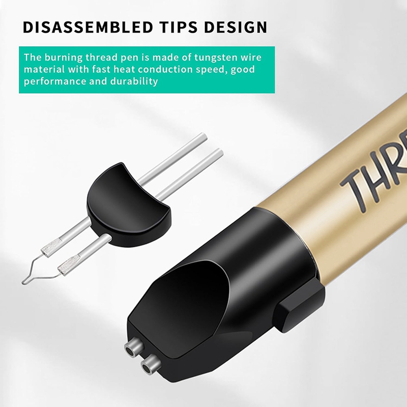 Fadenbrenner, batteriebetriebener Fadenbrenner, kabelloser Stift, Wachsschnitzstift, Form-/Fadenbrennwerkzeug mit 5 Spitzen