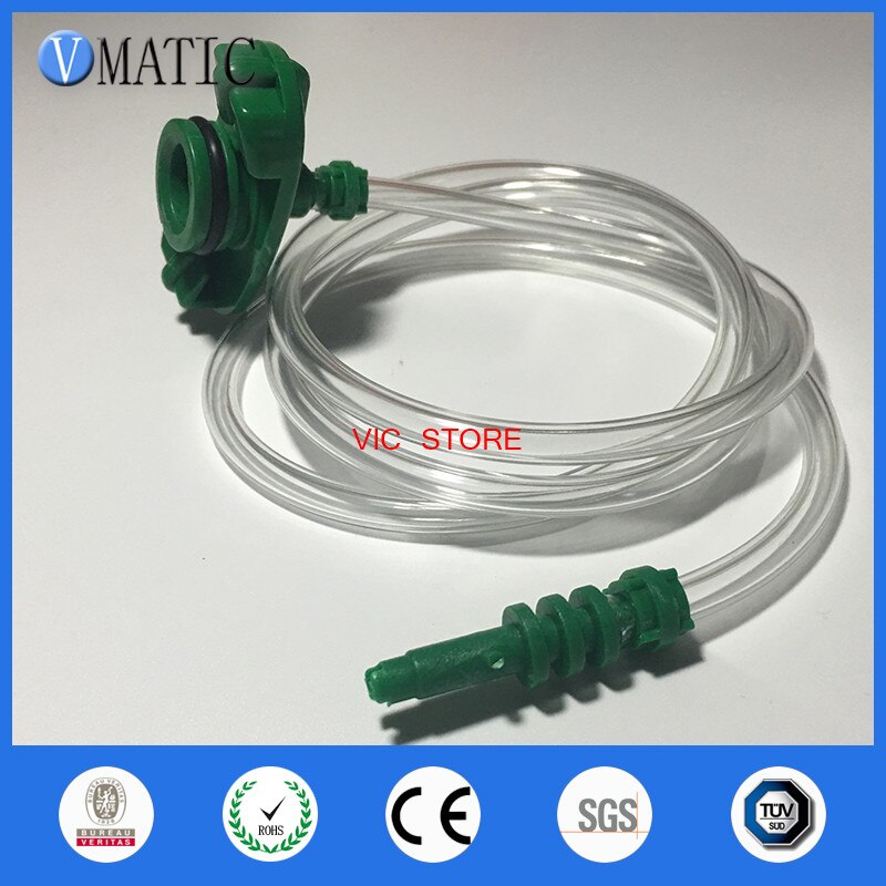 5 Sets 10cc/ml Dispensing Pneumatic Syringes Barrel Adapter Dispenser Syringes With Piston