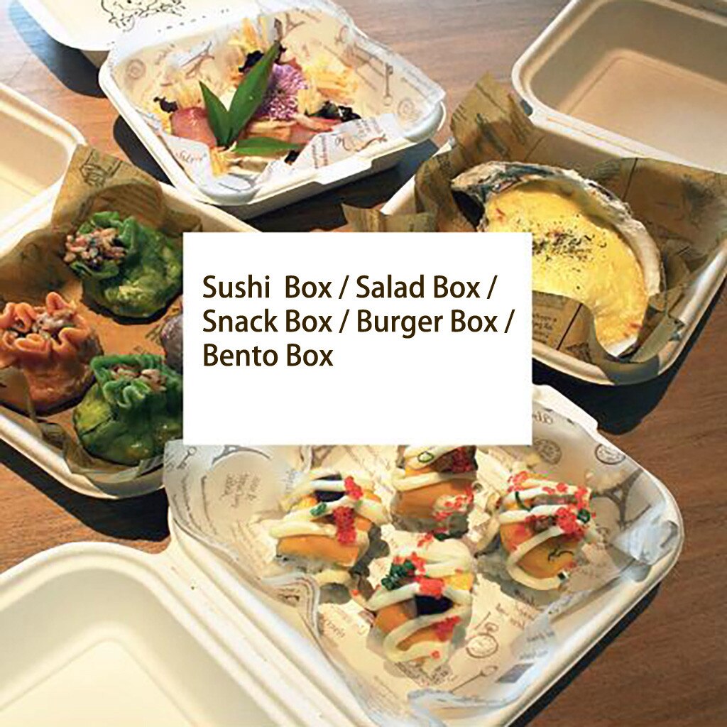 Bento Box Wegwerp Lunchbox Burger Sushi Snack Box Gebakken Cake Box Magnetron Thuis Draagbare Lunchbox 10 Pack