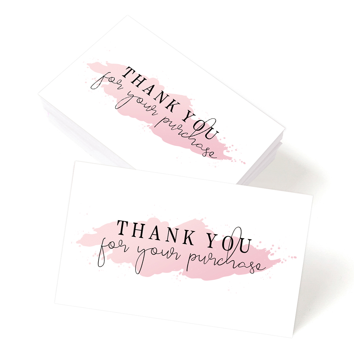50 Stück Dankeskarte für Ihre Bestellung, rosa Dankeskarte zur Unterstützung kleiner Unternehmen, Dankeskarten, Etikett für Geschenkdekoration