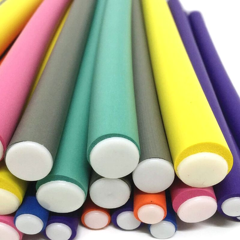 Lot de 42 bigoudis flexibles en mousse réutilisables et non chauffants, outil de coiffure sûr et 7