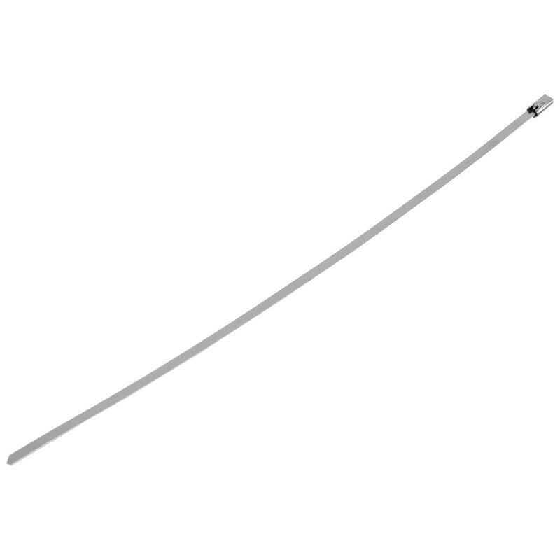 50Pcs 4.6X300Mm Stainless Steel Exhaust Pipe Wrap Coated Locking Cable Zip Ties Self-Locking Stainless Steel Cable Tie: Default Title