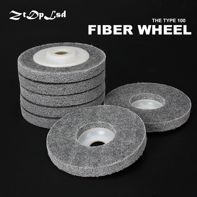 ZtDpLsd 1 Stücke 4 "Nylon Polierscheibe Schleifscheibe Durchmesser 100mm Faser Schleifscheibe für Metalle Keramik Marmor holz Handwerk