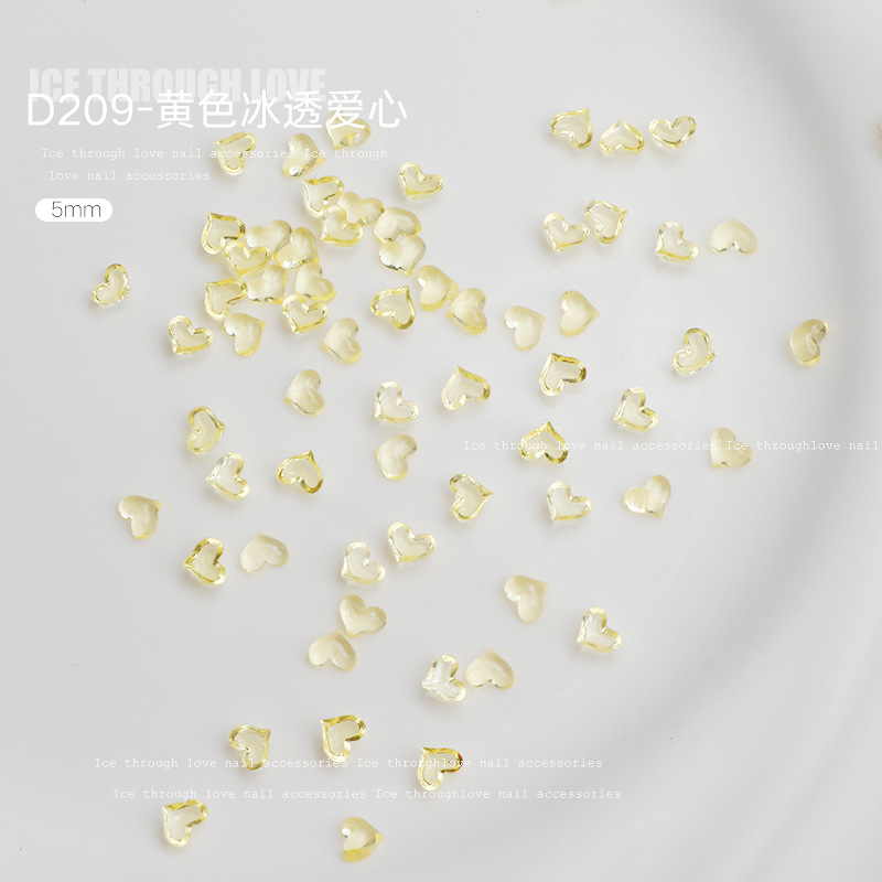 100 Uds. Decoraciones transparentes para decoración de uñas con forma de corazón de amor, dijes 3D para uñas, gemas de diamantes de imitación con parte posterior plana de resina para accesorios de manicura DIY: Rojo