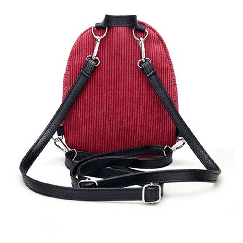 2018 nova marca feminina meninas sólido pequeno ombro mochila de viagem veludo mochila