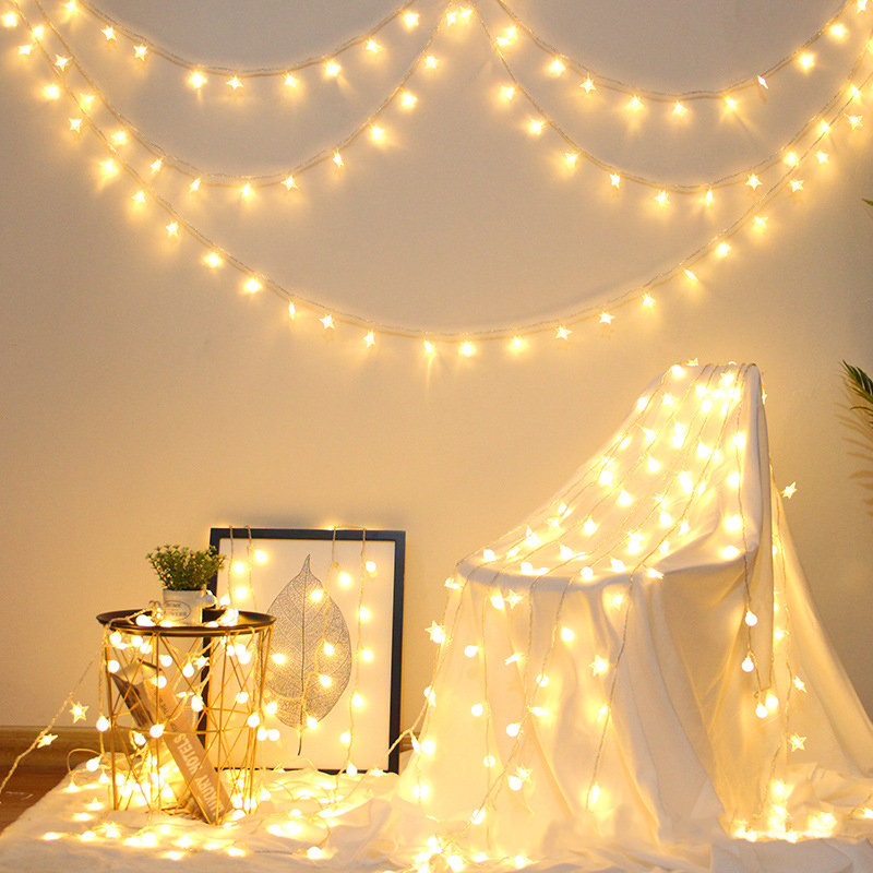 Gwiazda doprowadziło łańcuch świetlny kreatywne światła USB migające światła dekoracja pokoju okno weselne lampki świąteczne lampa modelująca wakacje