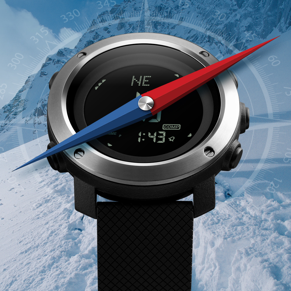 Höhenmesser Barometer Thermometer Höer Männer Digitale Uhren Sport Uhr Klettern Wandern Armbanduhr Montre Homme 1418
