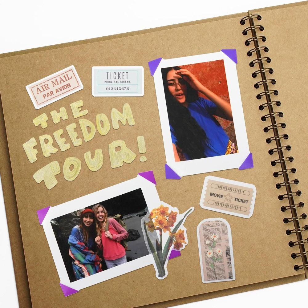 Collect Book Kraft Paper Scrapbook Graffiti Photo Album Multifunction Simple Card Book Wedding Photo