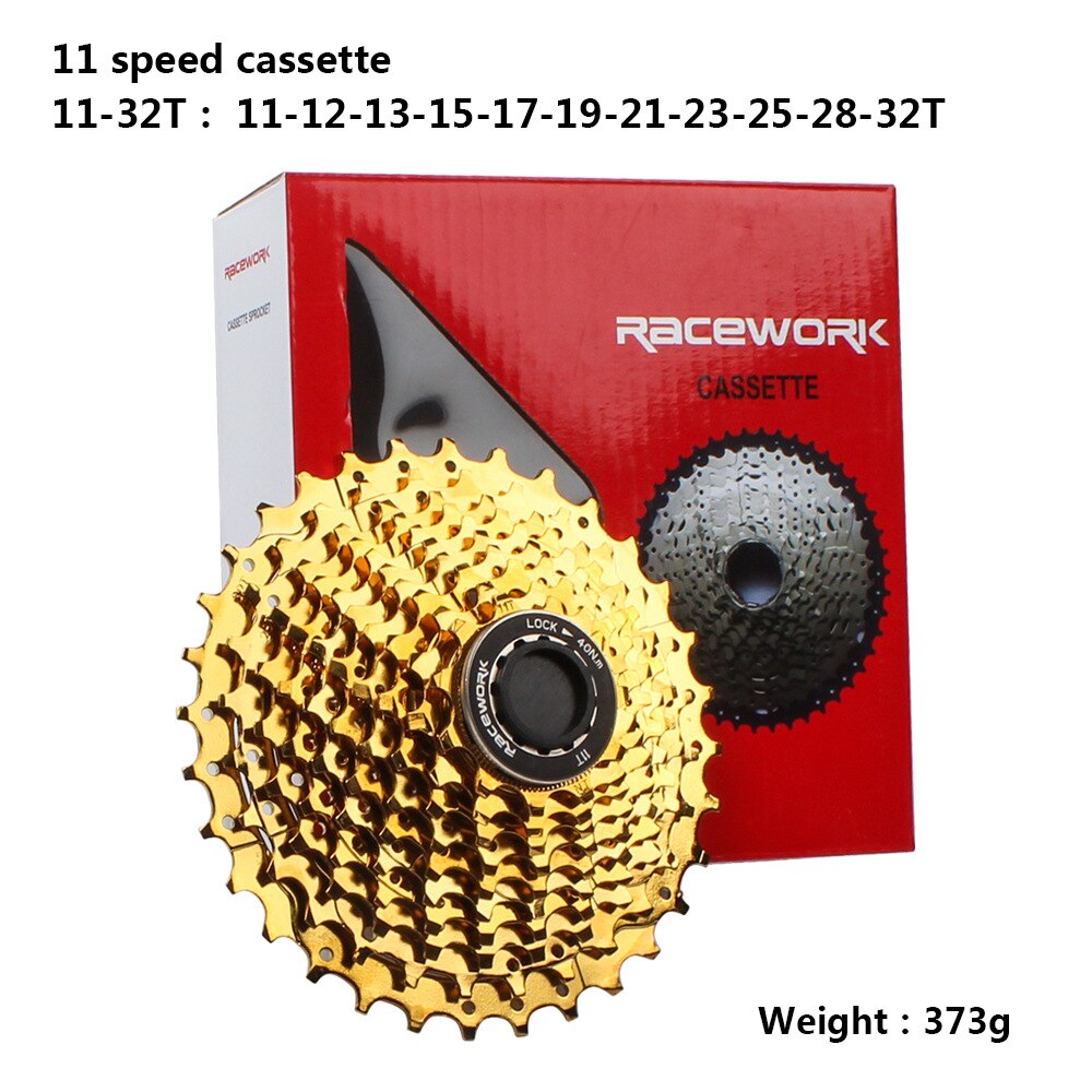 11 Speed Road Bike Cassette 28T 32T Steel Bicycle Freewheel 22 Speed Gold Cassettes Oil Slick Road Bicycle Flywheels for Shimano: 11 speed 32T Gold