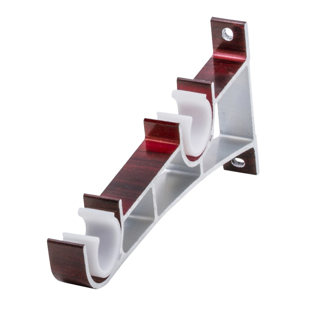 2PCS Curtain Fittings Aluminum Alloy Double Bracket Fish Type Double Code Curtain Rod Bracket