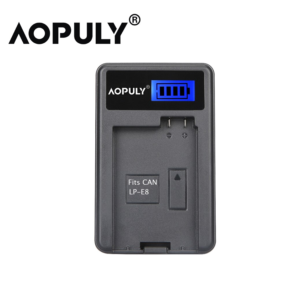 Batterie LPE8 LP E8 2000mAh, pour Canon EOS 550D 600D 650D 700D X4 X5 X6i, avec écran LCD et USB, double chargeur, LP-E8: LCD1 USB Charger