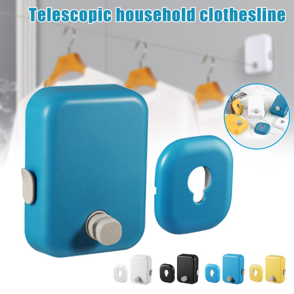 Clothesline Wire Shrink Indoor Telescopic Drying Rack Retractable Clothes Line Holder Balcony JAN88