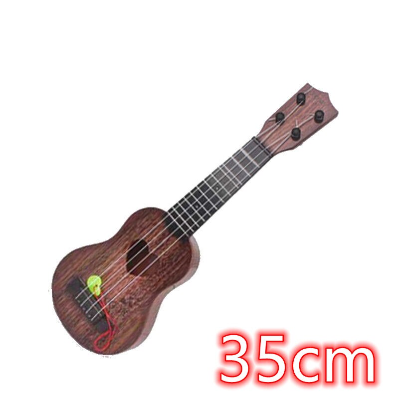 【Can Spelen Gitaar 】【 Pull String Stuk 】 Simulatie Kinderen Gitaar Kinderen Ukulele Kinderen Ji27.35: Fake ukulele  brown
