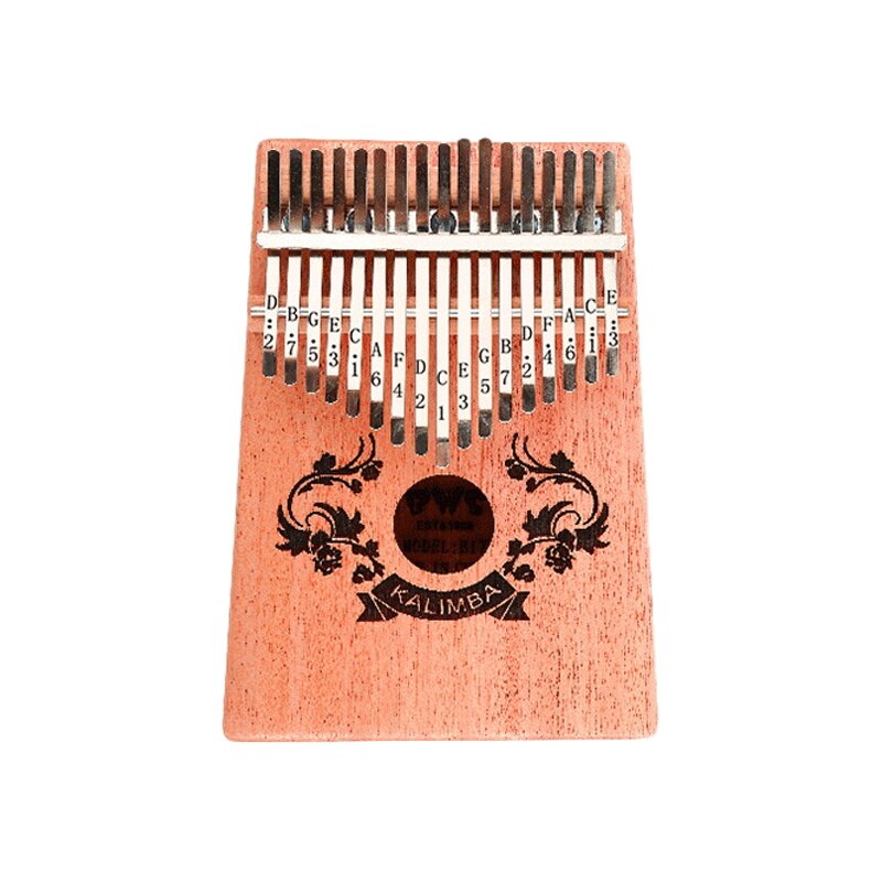 Kalimba 17-Key Thumb Piano Mahonie Fineer Geïntegreerde Kalimba Muziekinstrument Kinderen Beginner Draagbare Vinger Piano: 5