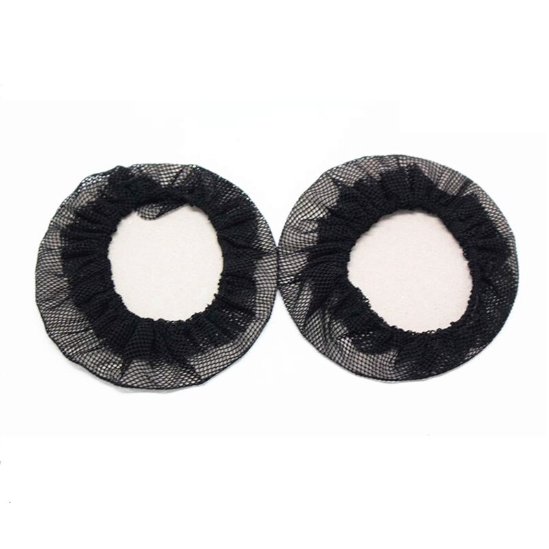 Pelucas de malla con borde elástico Invisible para el cabello, malla para estilizar el cabello, líneas suaves para bailar, red deportiva, color blanco y negro, 20 Uds.