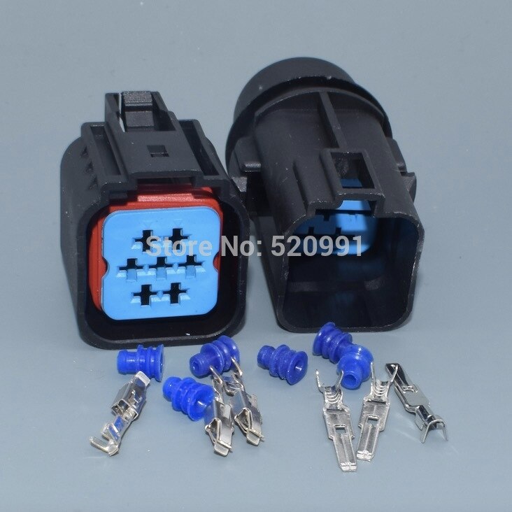 shhworldsea 1set 7 Pin 3.5mm male Female Wire Connector Auto Plug With Terminals: 1set male female