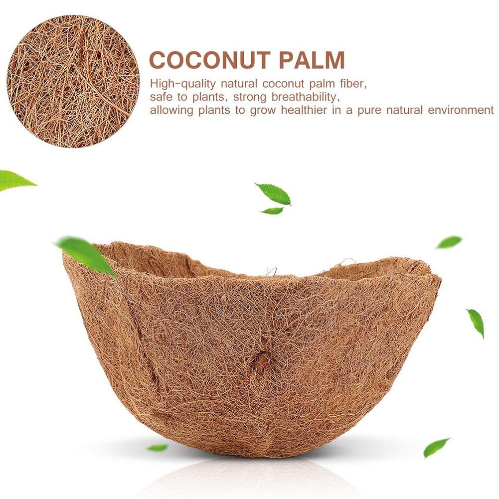 Hanging Coconut Flower Pot Basket Liners Garden Planter Coconut Palm Cushion Replacement Mix Soil Lock Mat Hanging Basket