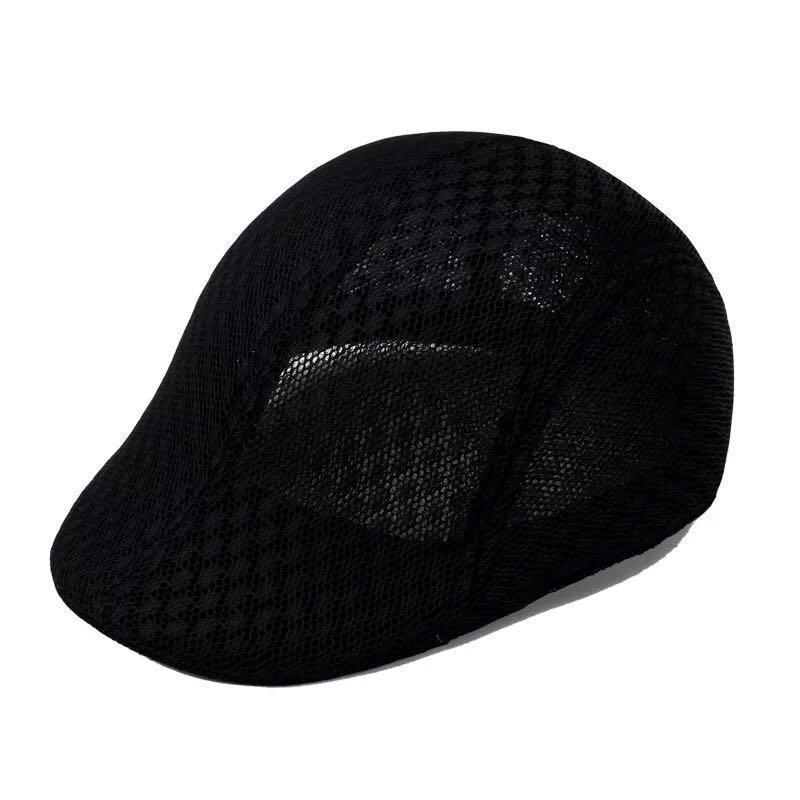 Casquette béret respirante d'été: Black