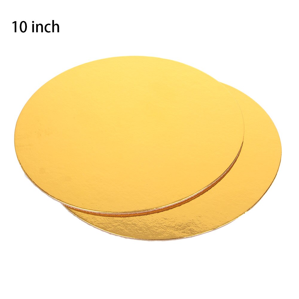 8/10/12 Inch Cake Tray Round Cake Boards Food Grade Gold Card Board Baking Cake Hard Paper Pad Baking Practical Making Tool: 24.8cm gold