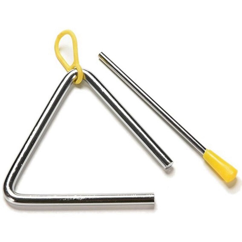 Children's Percussion Instrument Set 4 Inch Music Triple-Cornered Iron Percussion Instrument Class Tripple-Cornered Bell: Default Title