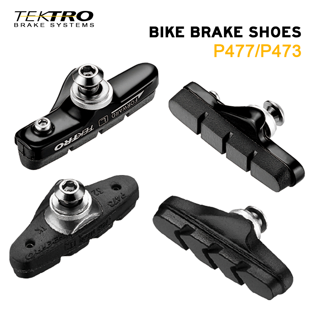 Tektro pastilla de freno de bicicleta de carretera P477 P473 velocidad llanta de bicicleta frenos zapatos para llanta de aleación de aluminio pastillas de freno de bicicleta de ciudad piezas de ciclismo