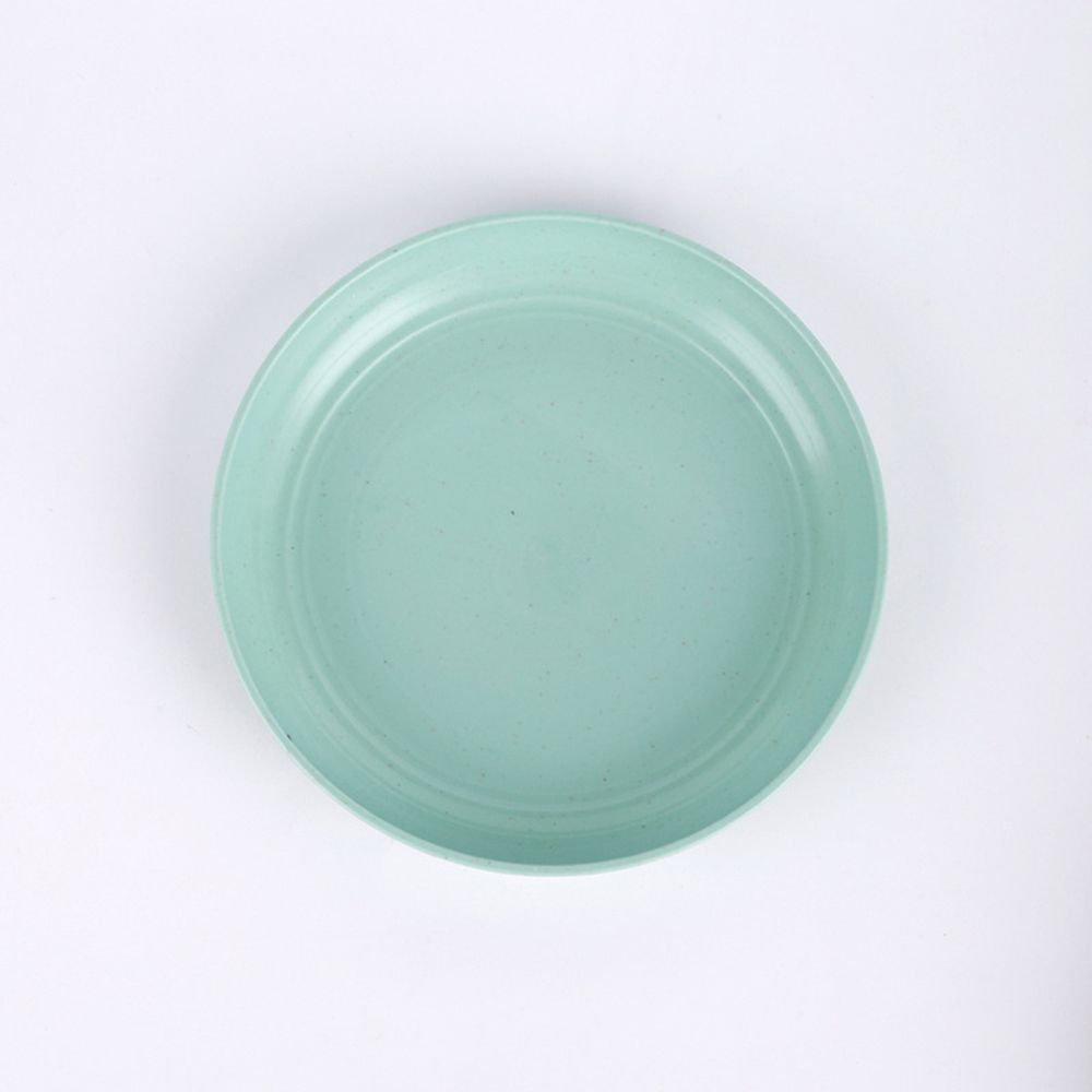 Household Nordic Wheat Straw Lightweight Snack Vegetable Dinner Plates Plate Dish Tray: green / S