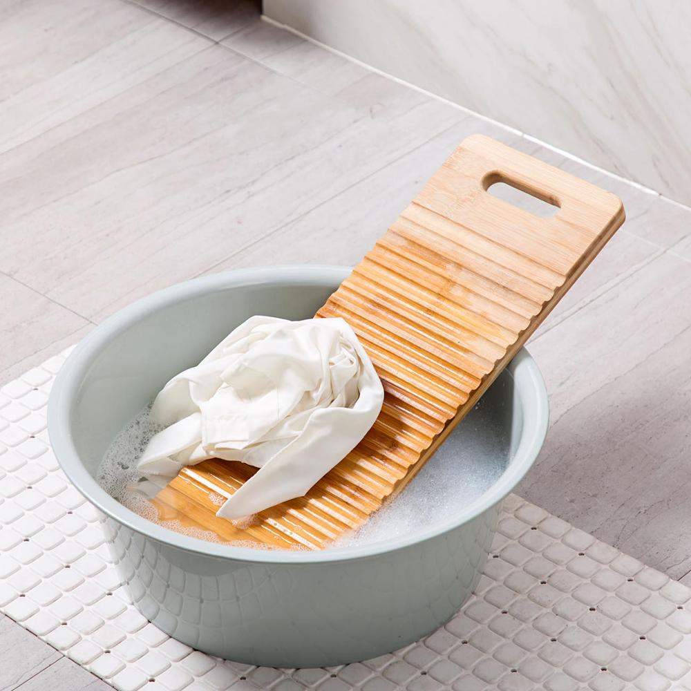 OTHERHOUSE-Tabla de lavar ropa de madera, 1 unidad, para chico, antivaho, baño, Chico, limpieza de ropa, lavable