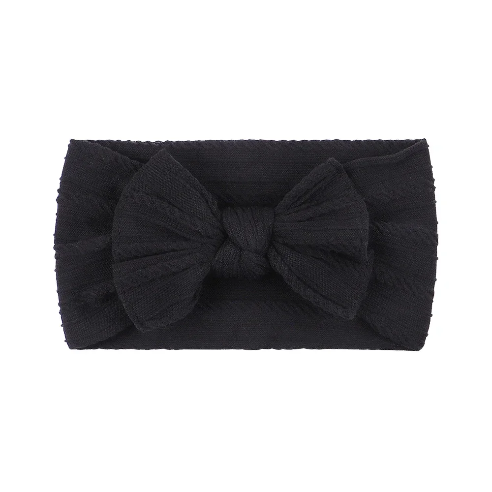 1 stücke Neugeborenen Baby Stirnband für Mädchen Elastische Stricken Kinder Turban Bögen Weiche Nylon Kinder Headwear Haar Zubehör: Türkis