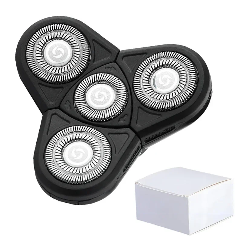 Replaceable Electric Shaver Head And Nose Trimmer Hair Clipper Head Spare 3D 4D 5D 6D 7D 8D 9D Floating Cutter Razor Beard Head: light green