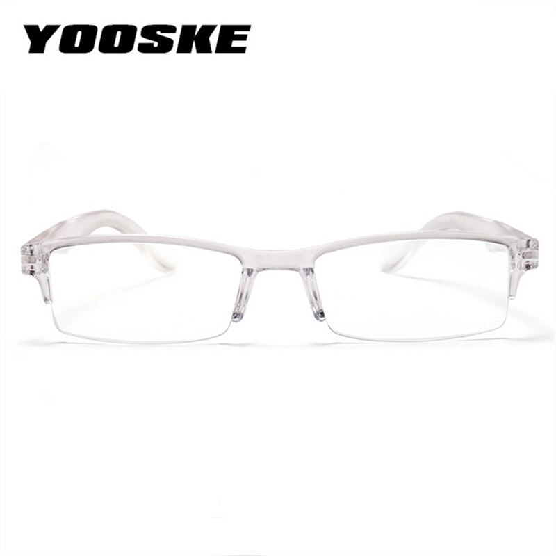 YOOSKE demi-cadre lunettes de lecture presbyte lunettes femmes hommes Prescription vue lointaine lunettes loupe avec tissu
