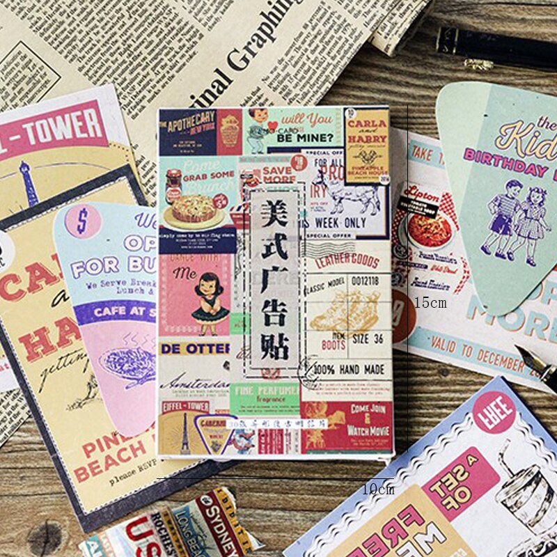 5 paquetes/lote postal de Estilo Vintage americano para publicidad Escritura Creativa postales de al por mayor