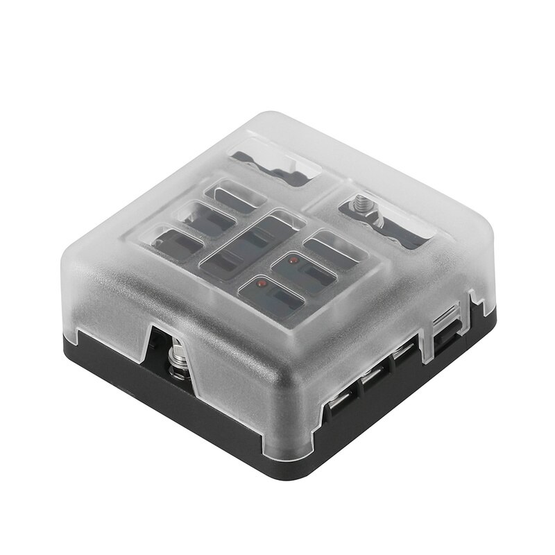 6 Way Blade Fuse Box Holder for Car Boat Marine Trike Car Fuses Car Circuit Standard 20A 15A10A 5A